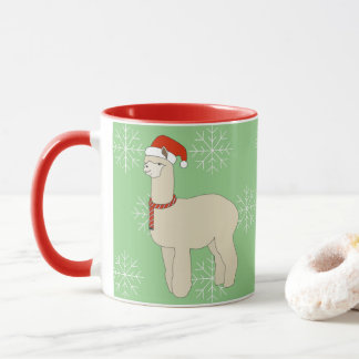 Mug illusima Lama Noël Snowflakes