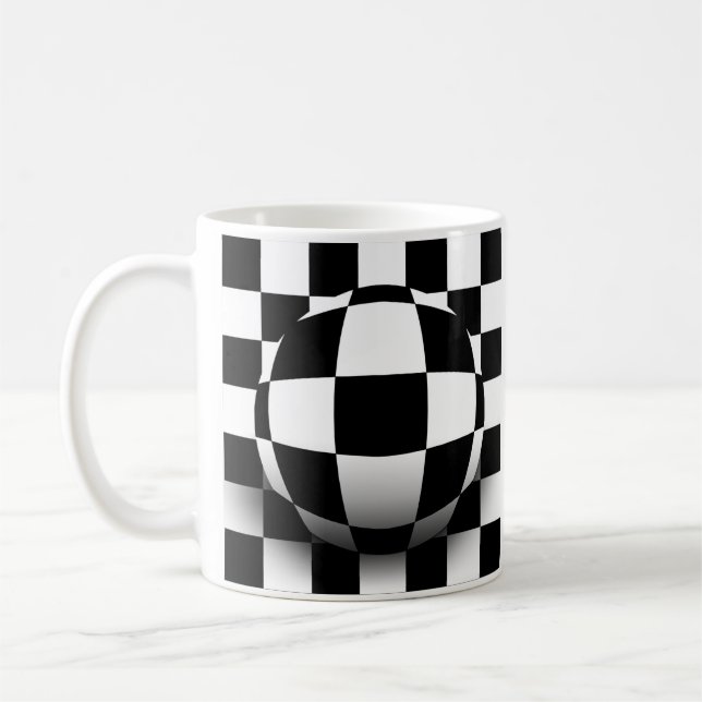 Mug Illusion damier (Gauche)