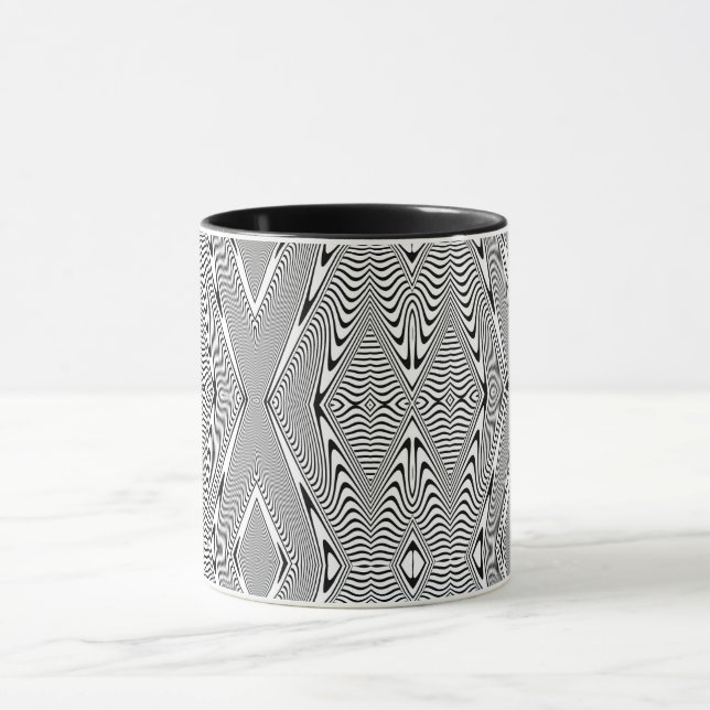 Mug Illusion d'optique 11 Design Abstrait (Centre)