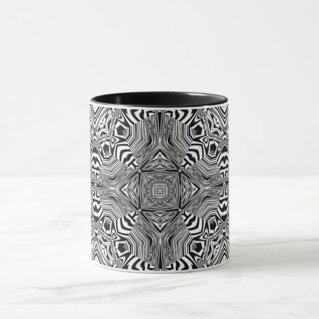 Mug Illusion d'optique 4 Design Abstrait (Centre)