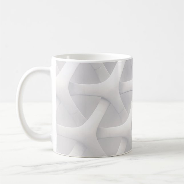Mug Illusion d'optique blanche et grise (Gauche)