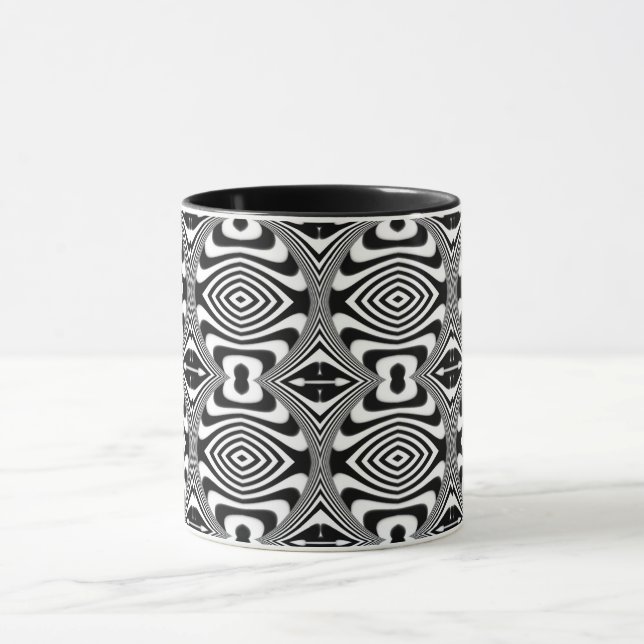 Mug Illusion optique 10 Design abstrait (Centre)