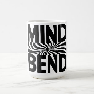 Mug Illusion optique de pliage mental noir et blanc