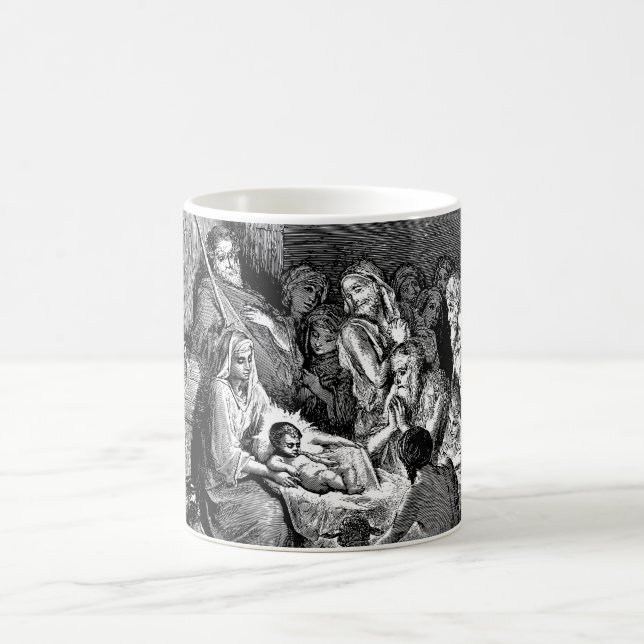 Mug Illustrated Christmas Nativity Scene (Centre)