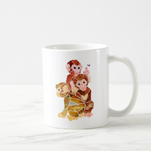 Mug Illustration abstraite d'aquarelle de singes