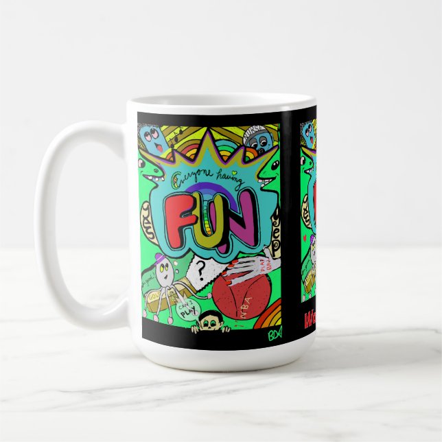Mug Illustration amusante de l'unicité (Gauche)