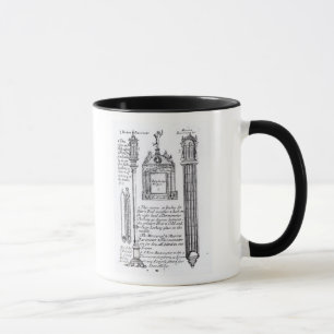 Mug Illustration annotée d'en suspens, diagonale