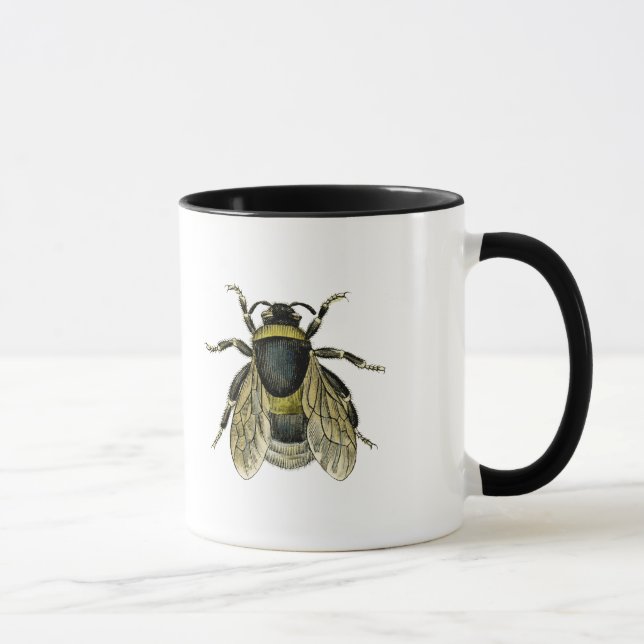 Mug Illustration antique d'abeille (Droite)
