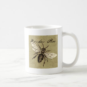 Mug Illustration Antique d'Abeille Ouvrière Insecte Vi