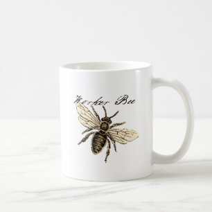 Mug Illustration Antique d'Abeille Ouvrière Insecte Vi
