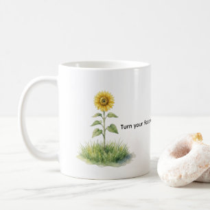 Mug Illustration aquarelle de tournesol