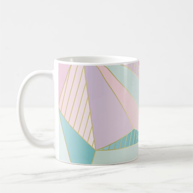 Mug (illustration) arrière - plan de ligne or, arti ab (Gauche)