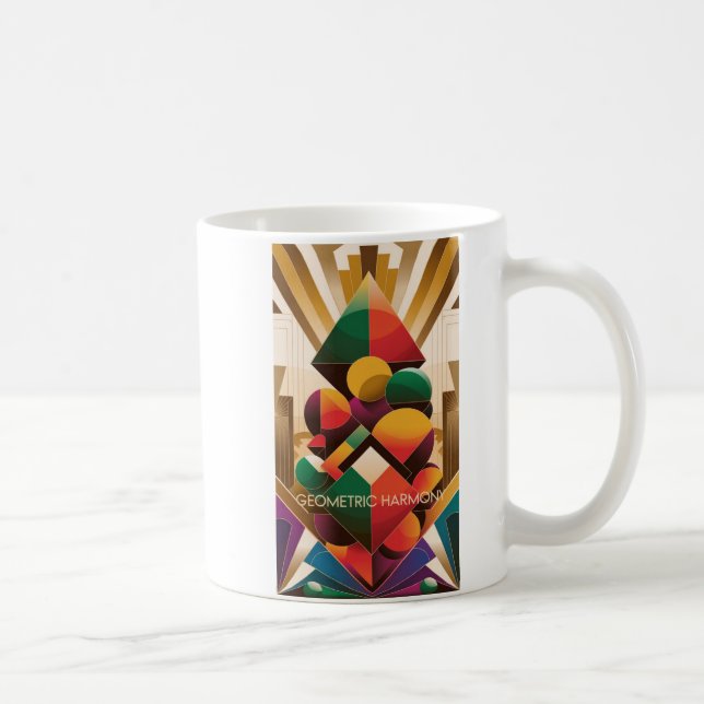 Mug Illustration Art Déco Futuriste Vibrante (Droite)
