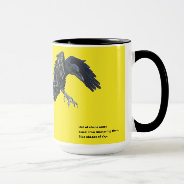 Mug Illustration Black Crow & Haiku (Droite)