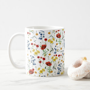 Mug Illustration botanique Motif fleur sauvage