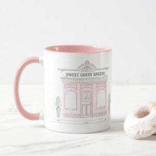 Mug Illustration Boulangerie Café Boutique En Plein Ai