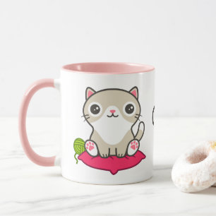 Mug Illustration Cute Kitty