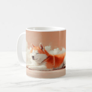 Mug Illustration d'Akita Dog Cute