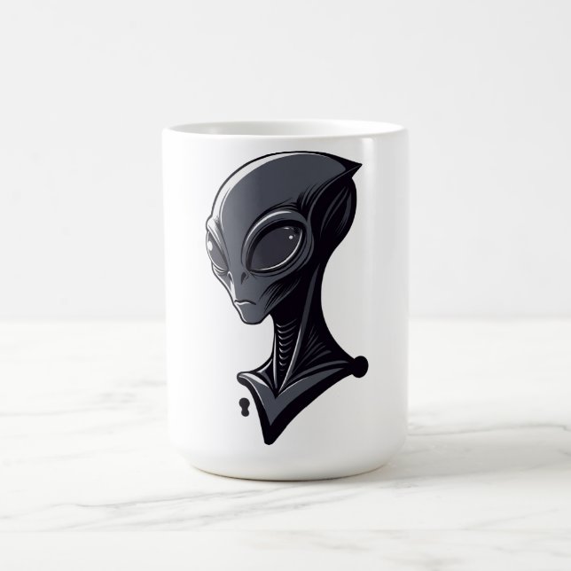 Mug Illustration d'alien vert cool - Personnage de sci (Centre)