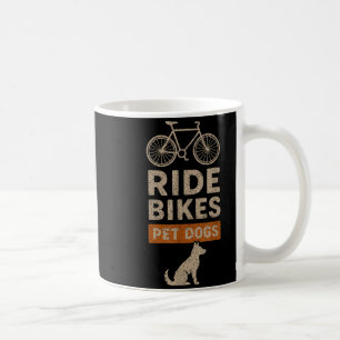 Mug Illustration d'amateurs de vélos et de chiens