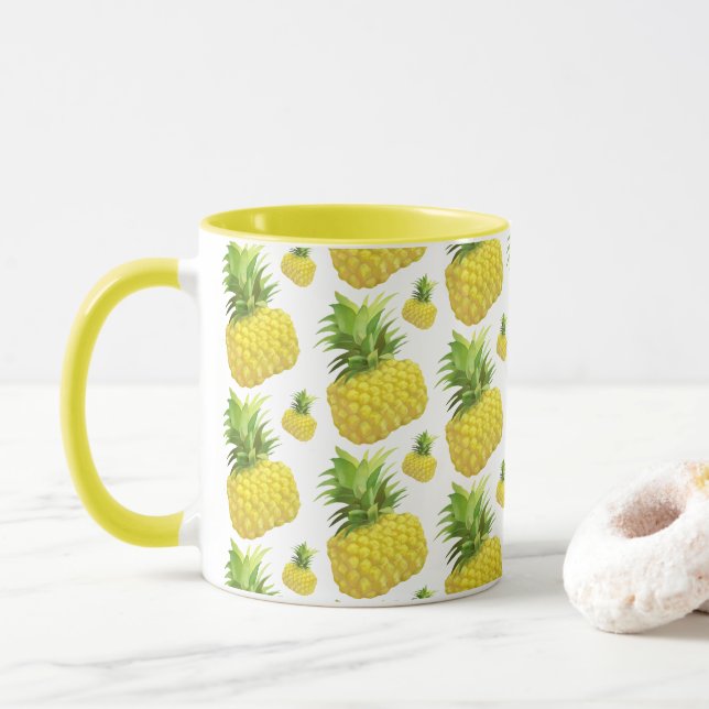 Mug Illustration d'ananas (Avec donut)