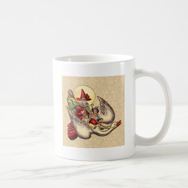 Mug Illustration d'antiquité de Mère Goose Child (Droite)