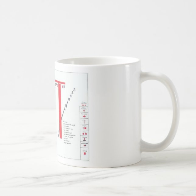 Mug Illustration d'art d'EL Lissitzky- à 'pour le (Droite)