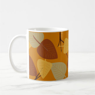 Mug Illustration d'automne feuille éparpillé moderne