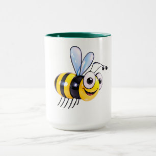 Mug Illustration de abeille charme simple