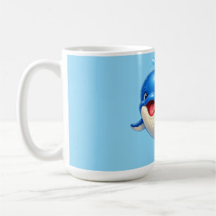 Mug Illustration de baleine mignonne aux grands yeux A
