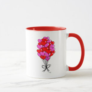Mug Illustration de ballon de coeur de Valentine