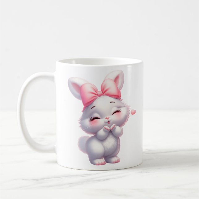 Mug Illustration de bébé lapin adorable (Gauche)