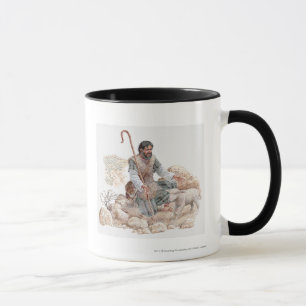 Mug Illustration de berger trouvant ses moutons perdus