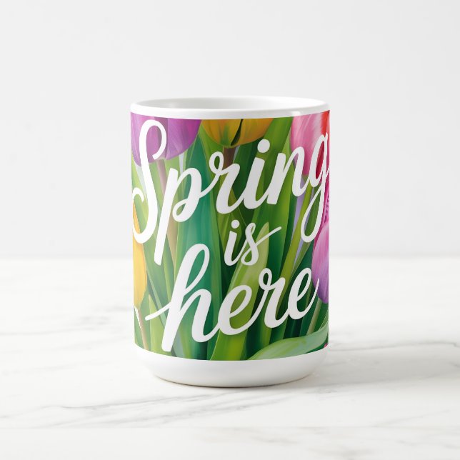 Mug Illustration de bouquet de tulipes "Le printemps e (Centre)