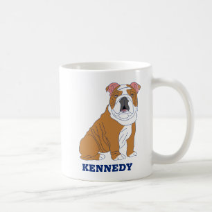 Mug Illustration de Bulldog anglais personnalisée
