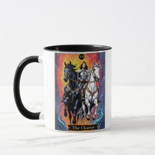 Mug Illustration de carte de tarot, le Chariot
