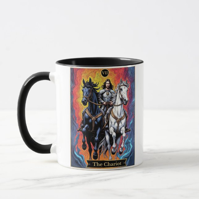 Mug Illustration de carte de tarot, le Chariot (Gauche)