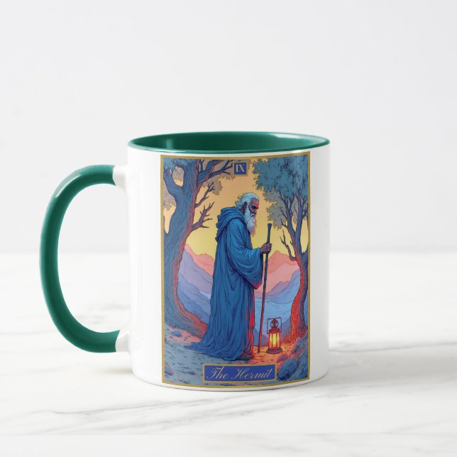 Mug Illustration de carte de tarot, l'Ermite (Gauche)
