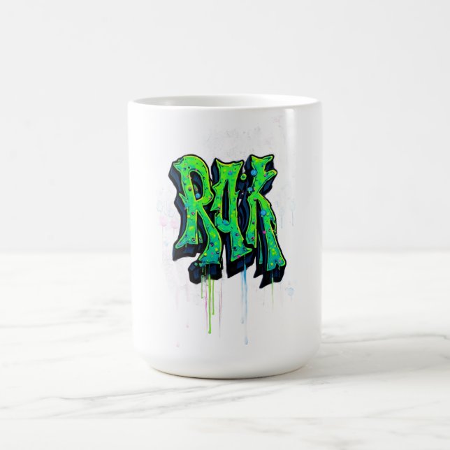 Mug Illustration de cerf et de fleur de lotus florale  (Centre)