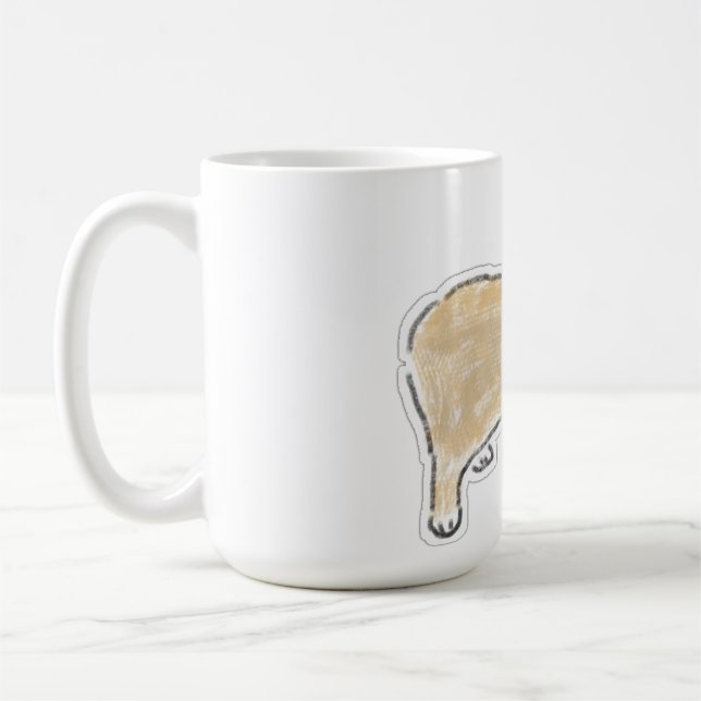 Mug Illustration de chat à l'aquarelle mignonne (Gauche)