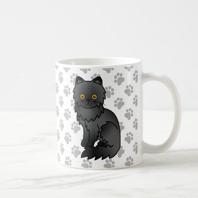 Mug Illustration de chat de dessin animé mignon persan (Droite)