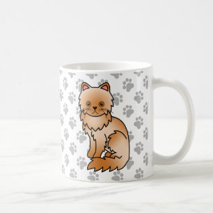 Mug Illustration de chat de dessin animé mignon persan