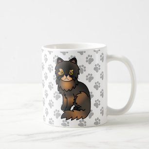 Mug Illustration de chat de dessin animé mignon Persan