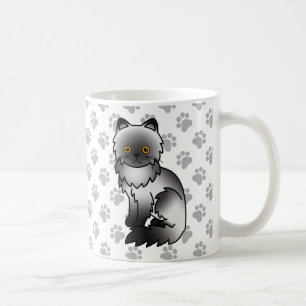 Mug Illustration de chat de dessin animé mignon persan
