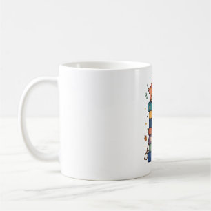 Mug Illustration de chat endormi sur des livres