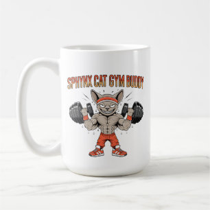 Mug Illustration de chat Sphynx en forme en salle de s