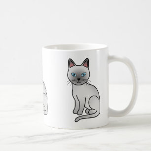 Mug Illustration de chat Tonkinese de couleur platine