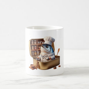 Mug Illustration de chef gourmet de sardine pour les a