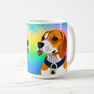 Mug 🐶 Illustration de chien Beagle de dessin animé 🐶