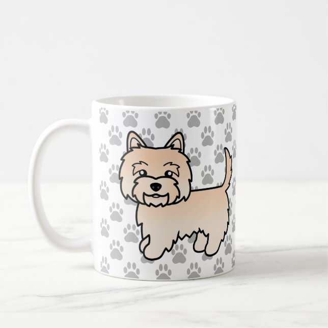 Mug Illustration de chien Cairn Terrier à poil crème e (Gauche)